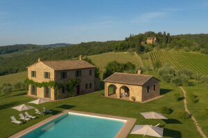 villa in toscana con piscina